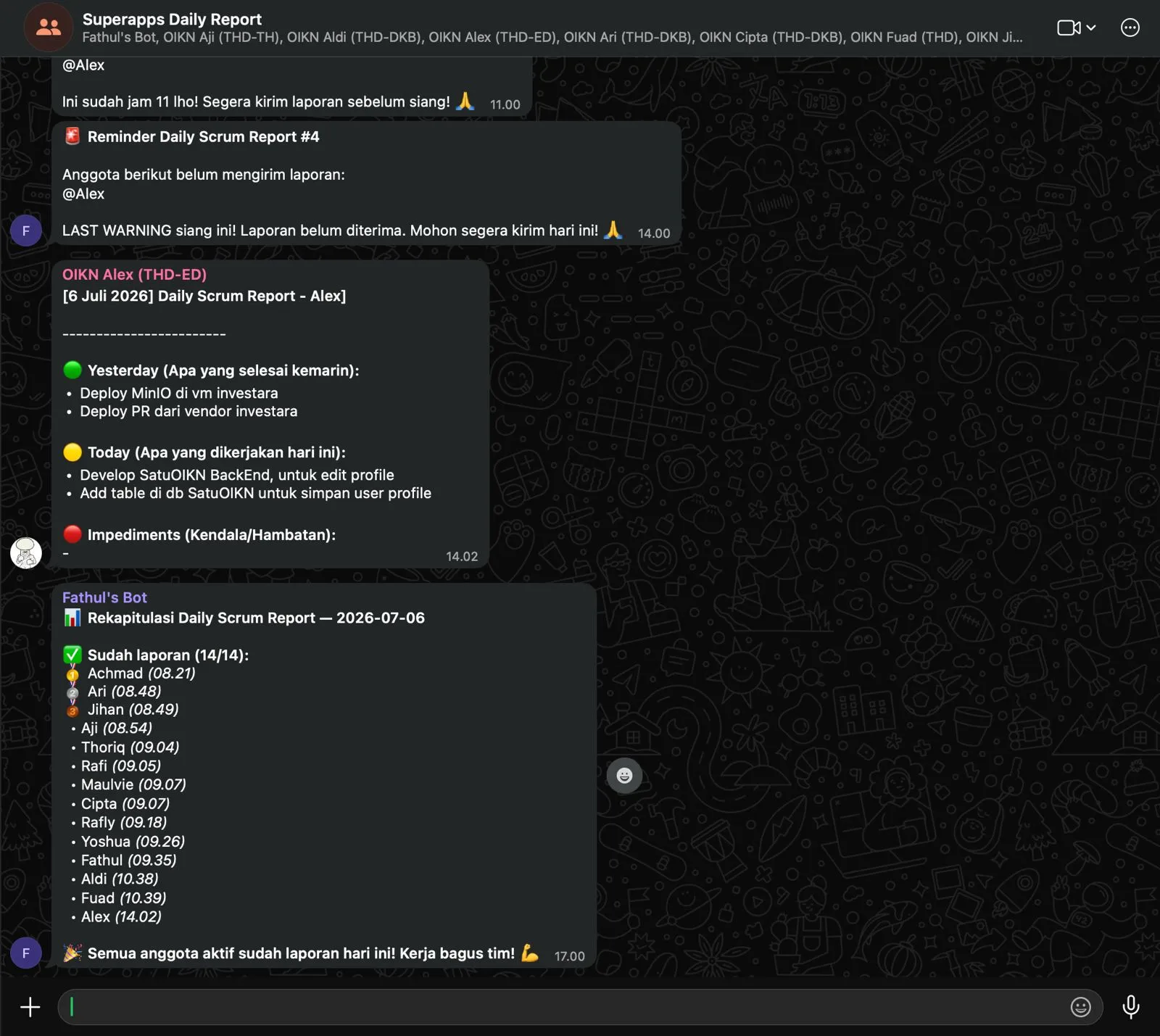 WA Daily Scrum Bot