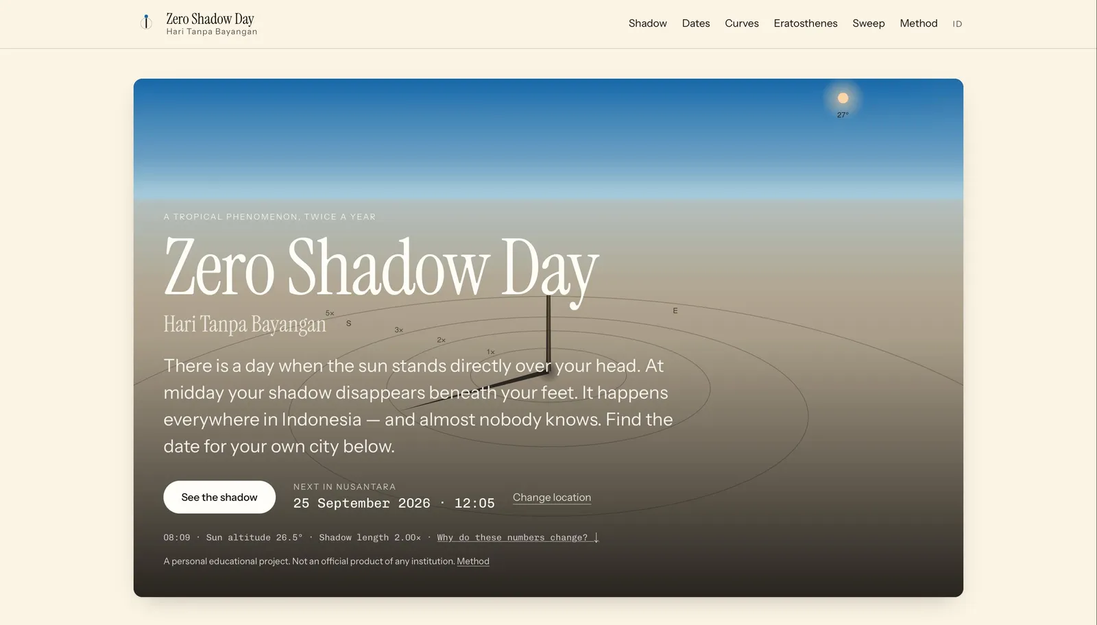 Zero Shadow Day
