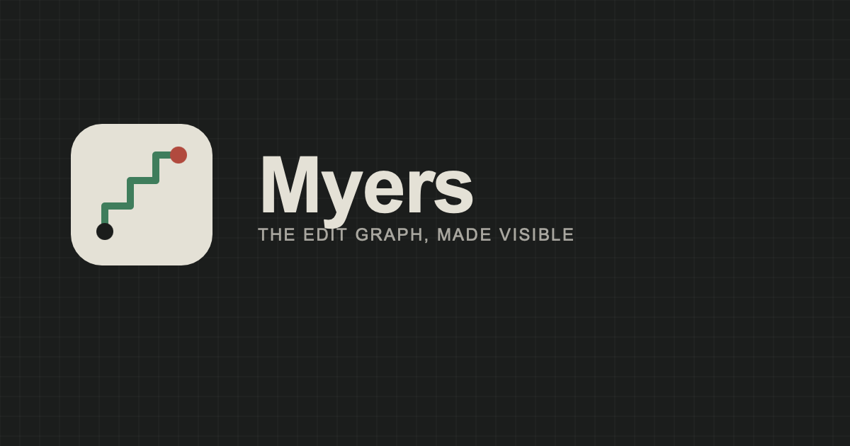 Myers Visualizer — the Myers diff algorithm, made watchable